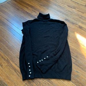 Zara Black Turtleneck w/ pearl